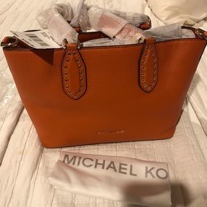 Michael Kors Brooklyn Leather Satchel